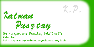 kalman pusztay business card